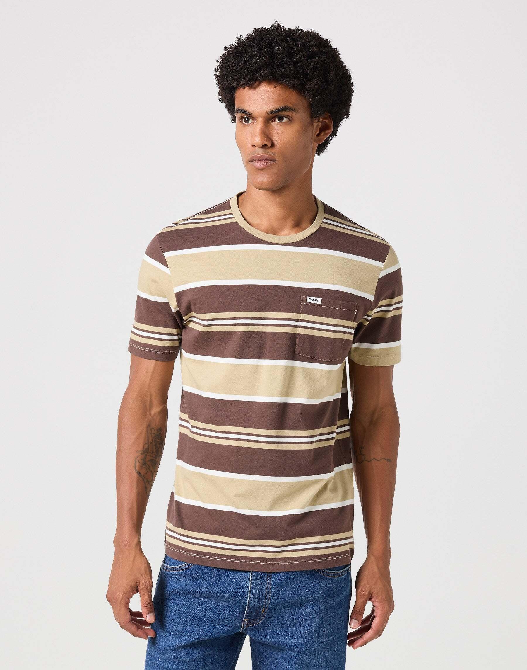 Image of T-shirts Pocket Tee Herren Braun L