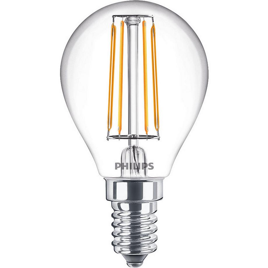 PHILIPS Confezione da 2 LED E14 Globo 4,3W (40W) Trasparente 470lm  