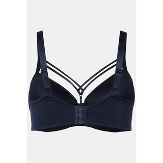 Ulla Popken  Reggiseno con ferretto, coppe morbide e fantasia con ginkgo, coppa B-E 