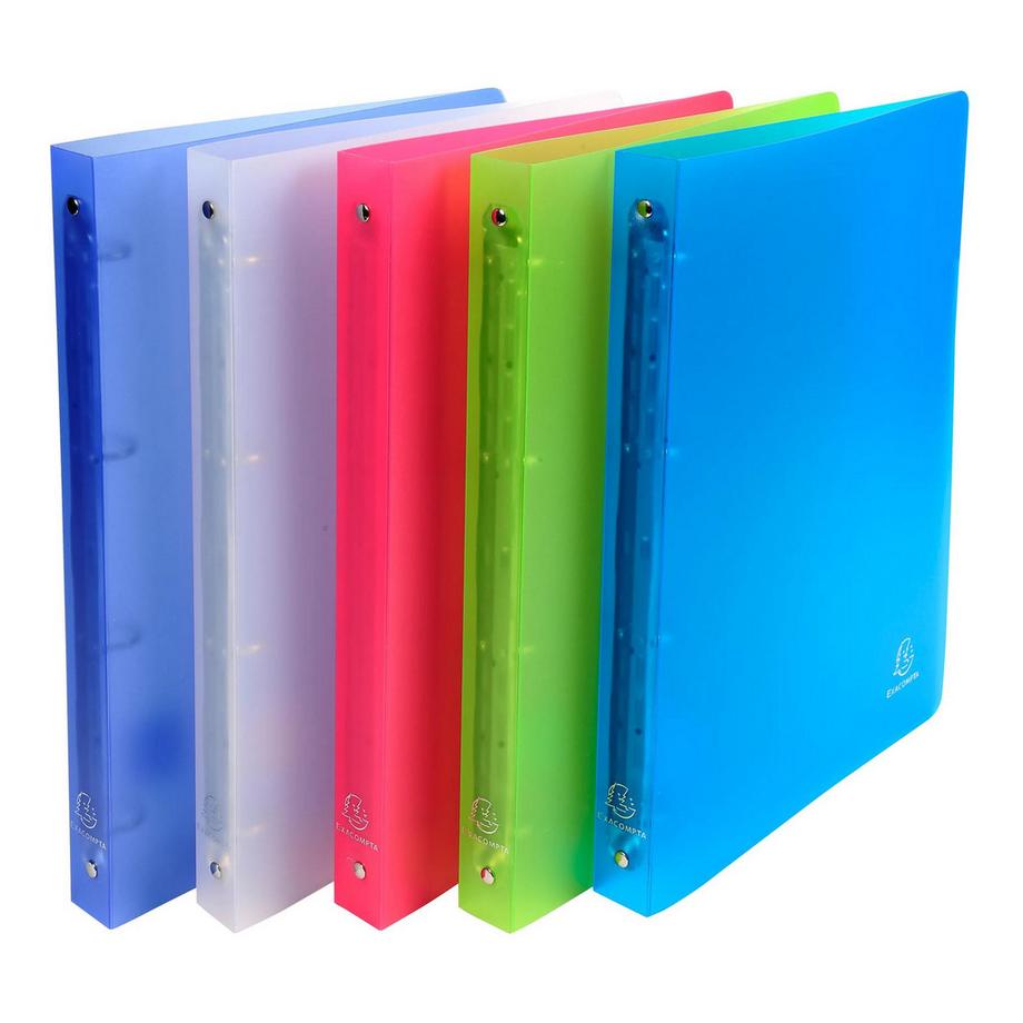 Exacompta Raccoglitore polipropilene Chromaline - 4 anelli 20mm - A4 - x 10  