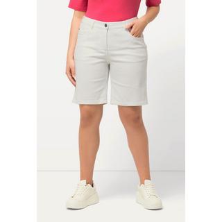 Ulla Popken  Bermuda en jean Mandy, coupe 5 poches et taille confortable 