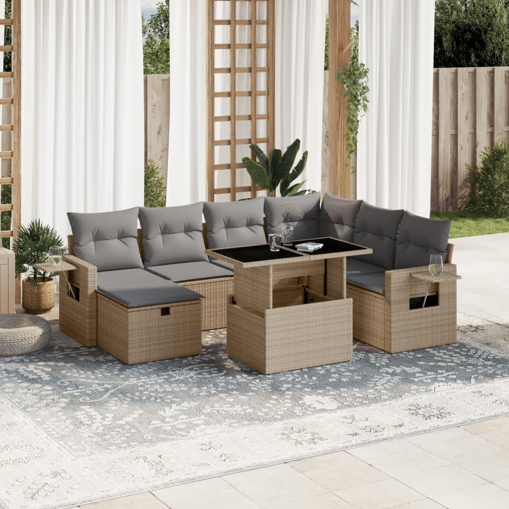 VidaXL Ensemble de canapés de jardin rotin synthétique  