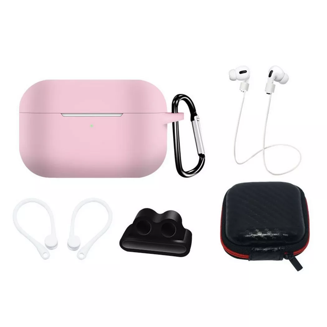 B2X - AirPods Pro 2 / AirPods Pro 1 Silikonhüllen-Set – Rosa