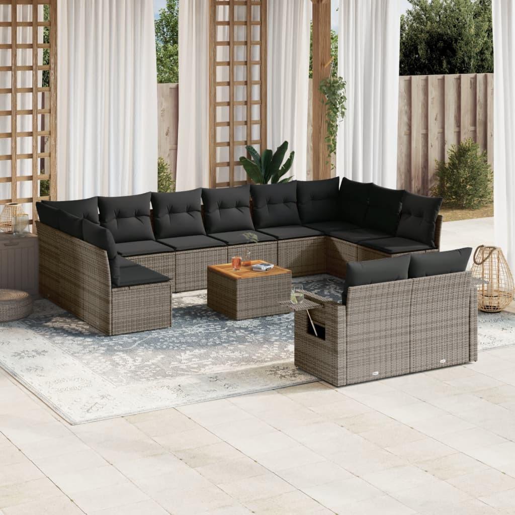 VidaXL set divano da giardino Polirattan  