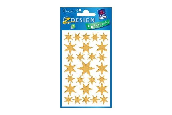 Image of Z-DESIGN Z-DESIGN Sticker 52252 Sterne gold 2 Stück