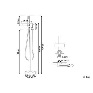 Beliani Robinet de baignoire en Matière synthétique Moderne DELLA  