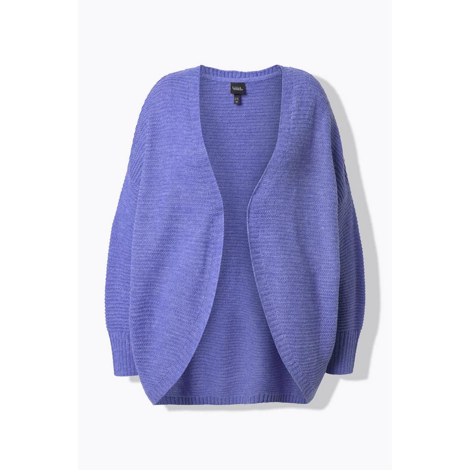 Ulla Popken Cardigan aperto Egg-Shape con lana  