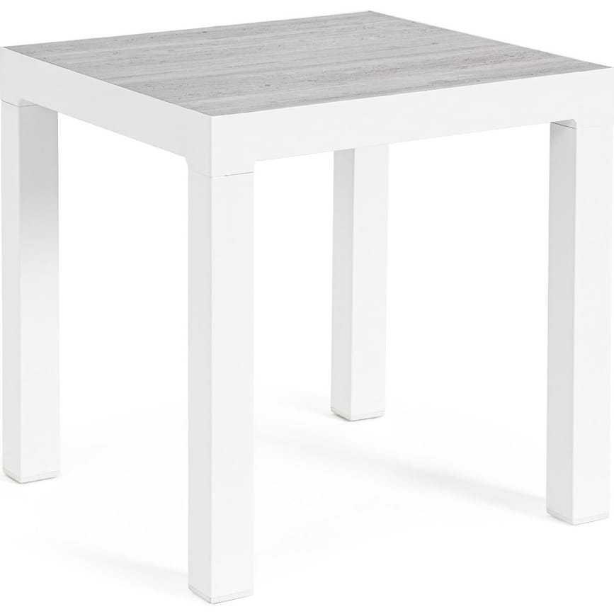 mutoni Table d'appoint de jardin Kledi blanc 50x50  