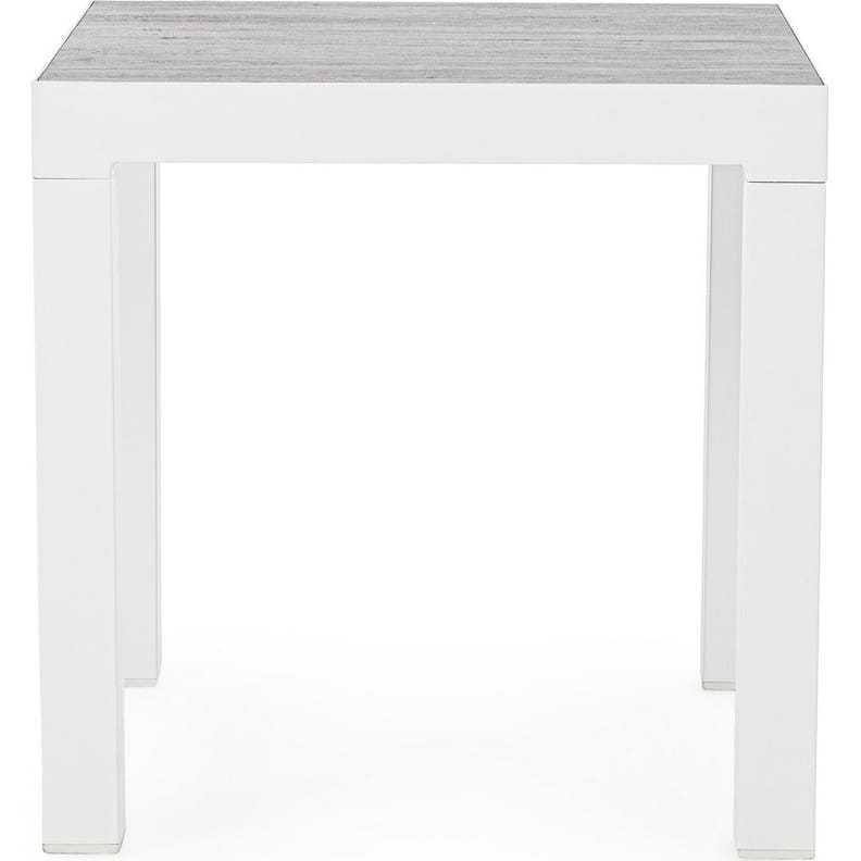 mutoni Table d'appoint de jardin Kledi blanc 50x50  