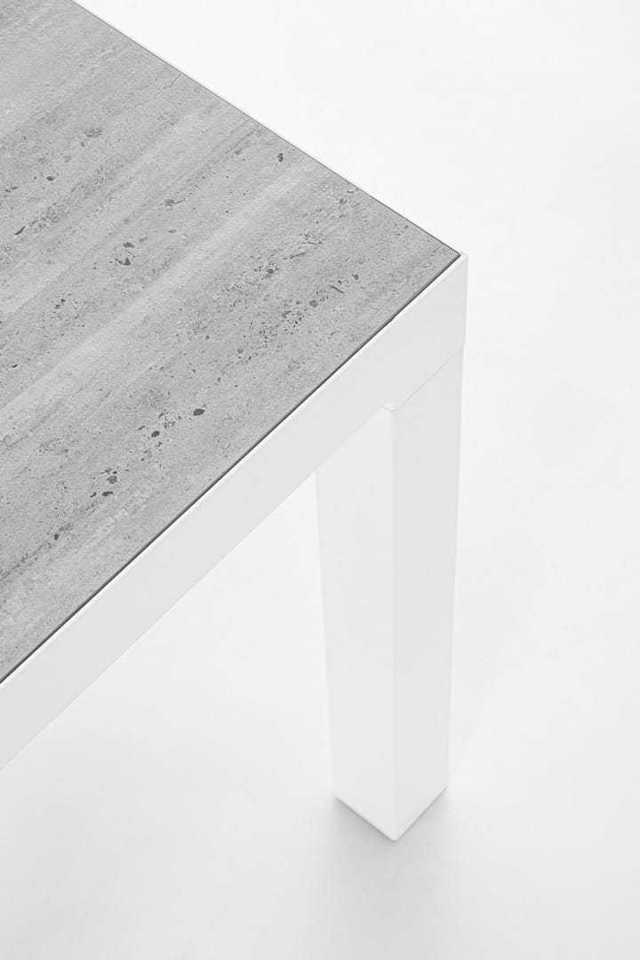 mutoni Table d'appoint de jardin Kledi blanc 50x50  