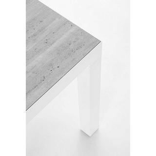 mutoni Table d'appoint de jardin Kledi blanc 50x50  