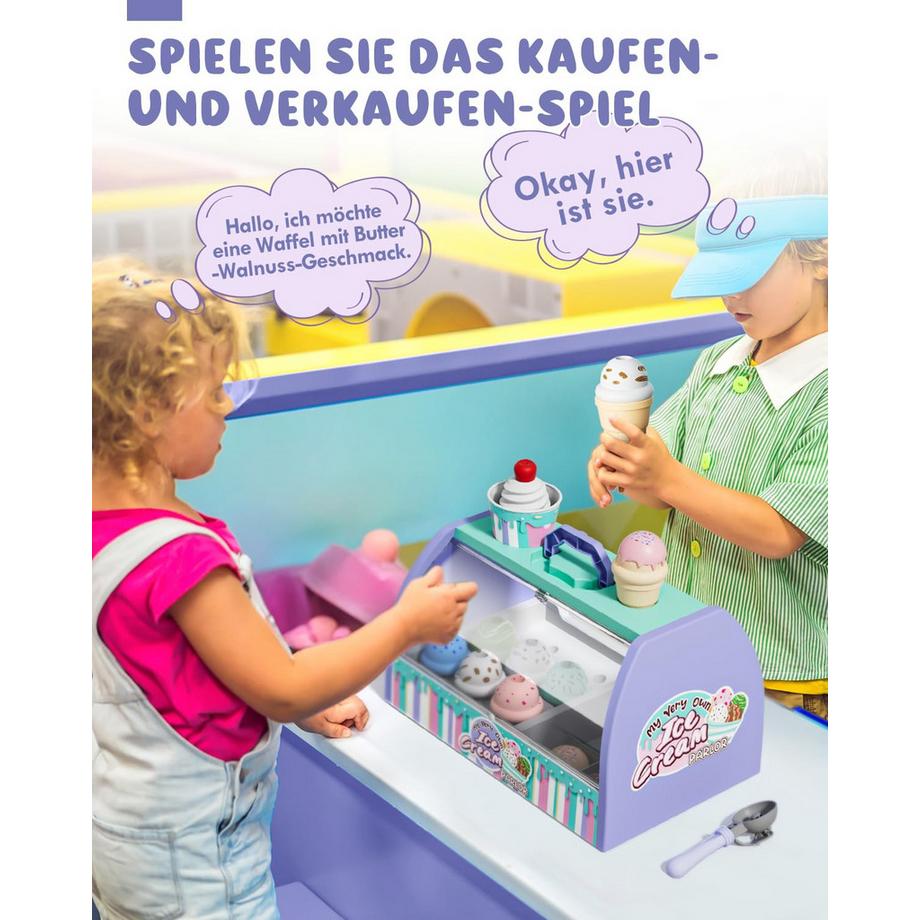 Activity-board  Eisdiele für Kinder, Ladenzubehör, Händlerzubehör, Eisladen 