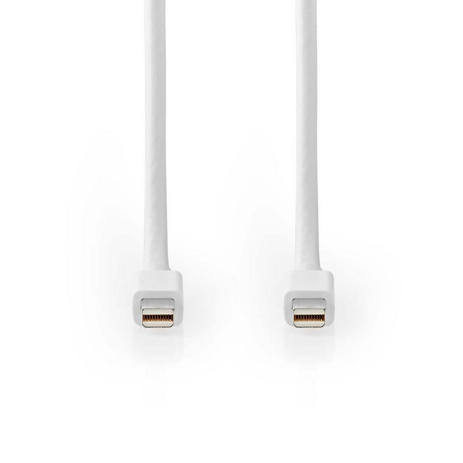 Nedis  Câble mini DisplayPort | DisplayPort 1.4 | Mini DisplayPort Hane | Mini DisplayPort Hane | 48 Gbps | Nickelplaterad | 2.00 m | Rond | PVC | Vit | Blister 
