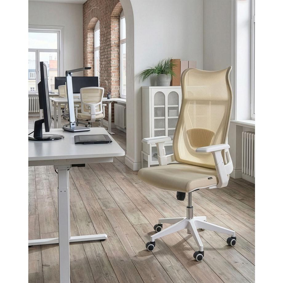 Beliani Chaise de bureau en Tissu maillé  BARD  
