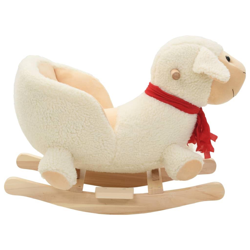 VidaXL  Mouton à bascule peluche 