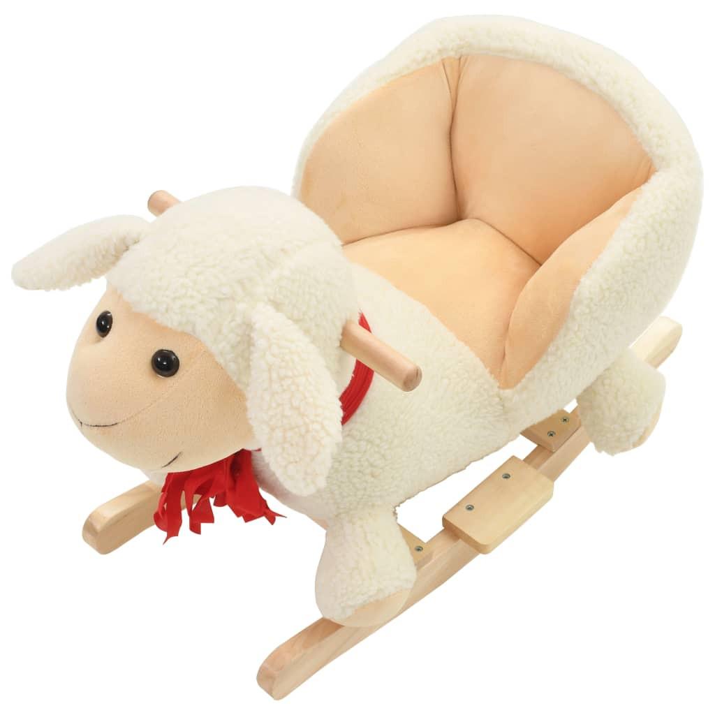 VidaXL  Mouton à bascule peluche 