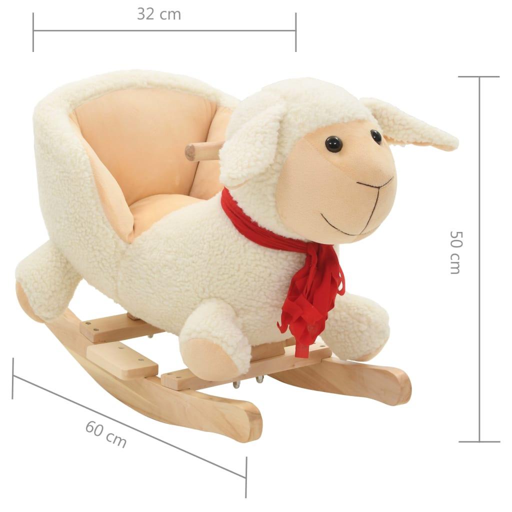 VidaXL  Mouton à bascule peluche 