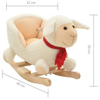 VidaXL  Mouton à bascule peluche 