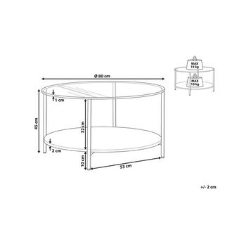 Beliani Couchtisch aus Sicherheitsglas Modern LIBBY  