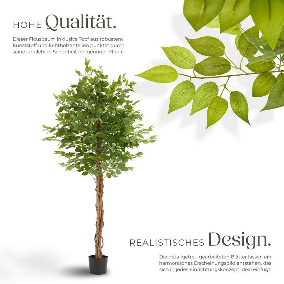 Tectake Ficus artificiel FIDA design très réaliste  