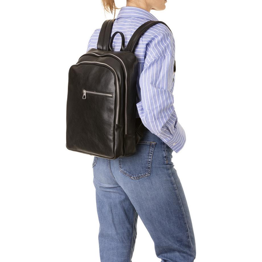 Viola Castellani Sac à dos en cuir noir  