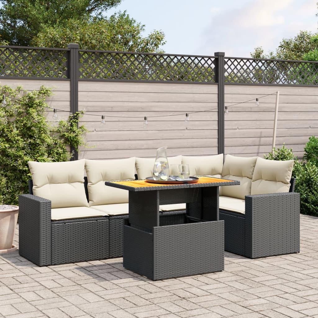 VidaXL Ensemble de canapés de jardin rotin synthétique  