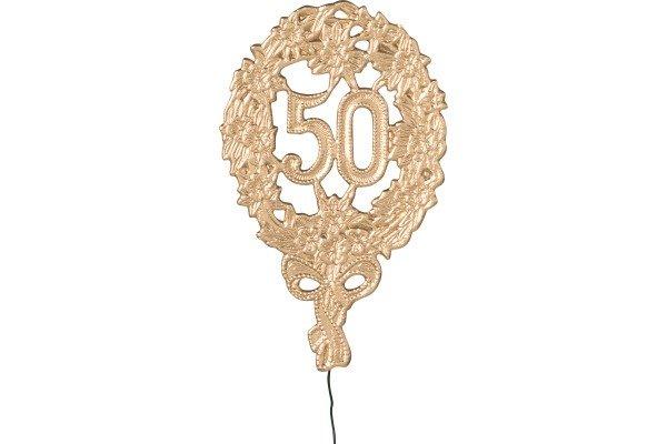 Image of Demmler Deko-zahl 50 1225500192 8x12cm Gold Unisex ONE SIZE