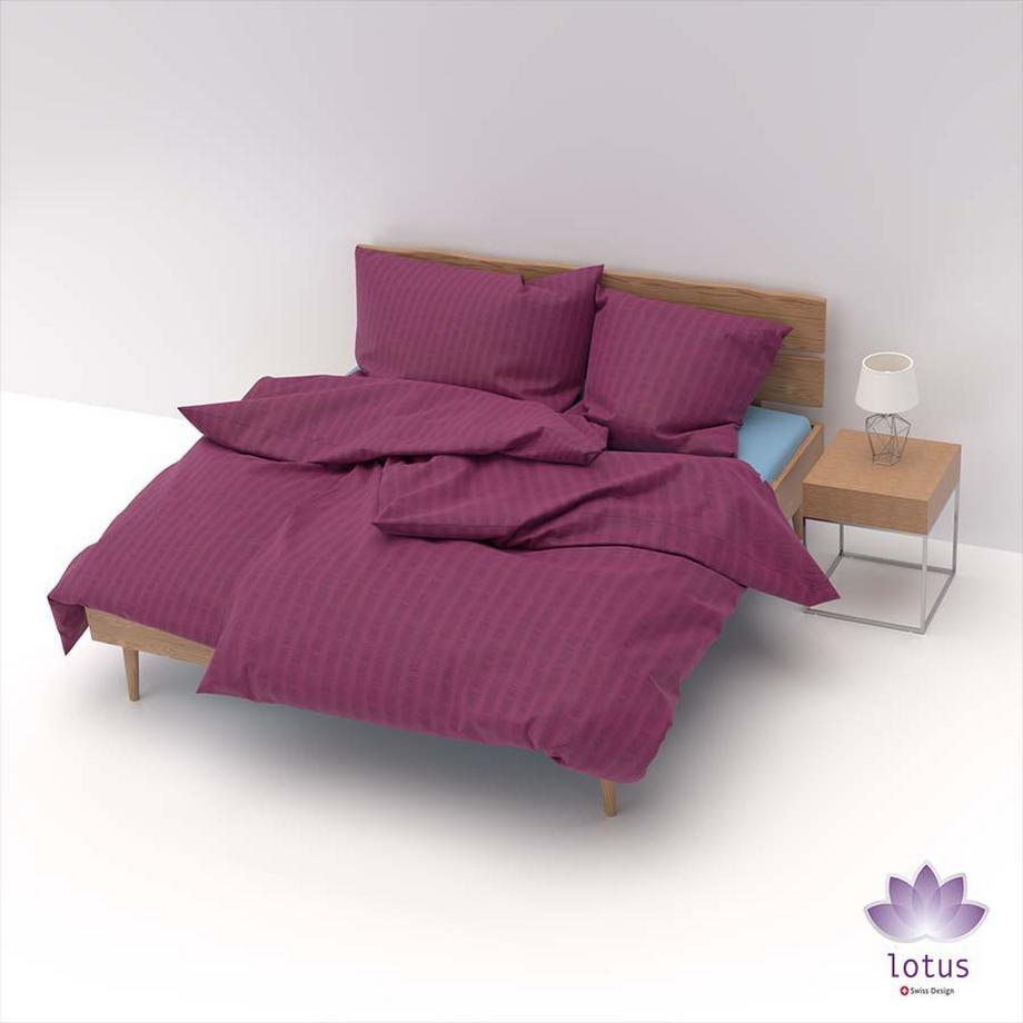 Lotus Bettwaren Lotus Linge de lit satin seersucker uni  