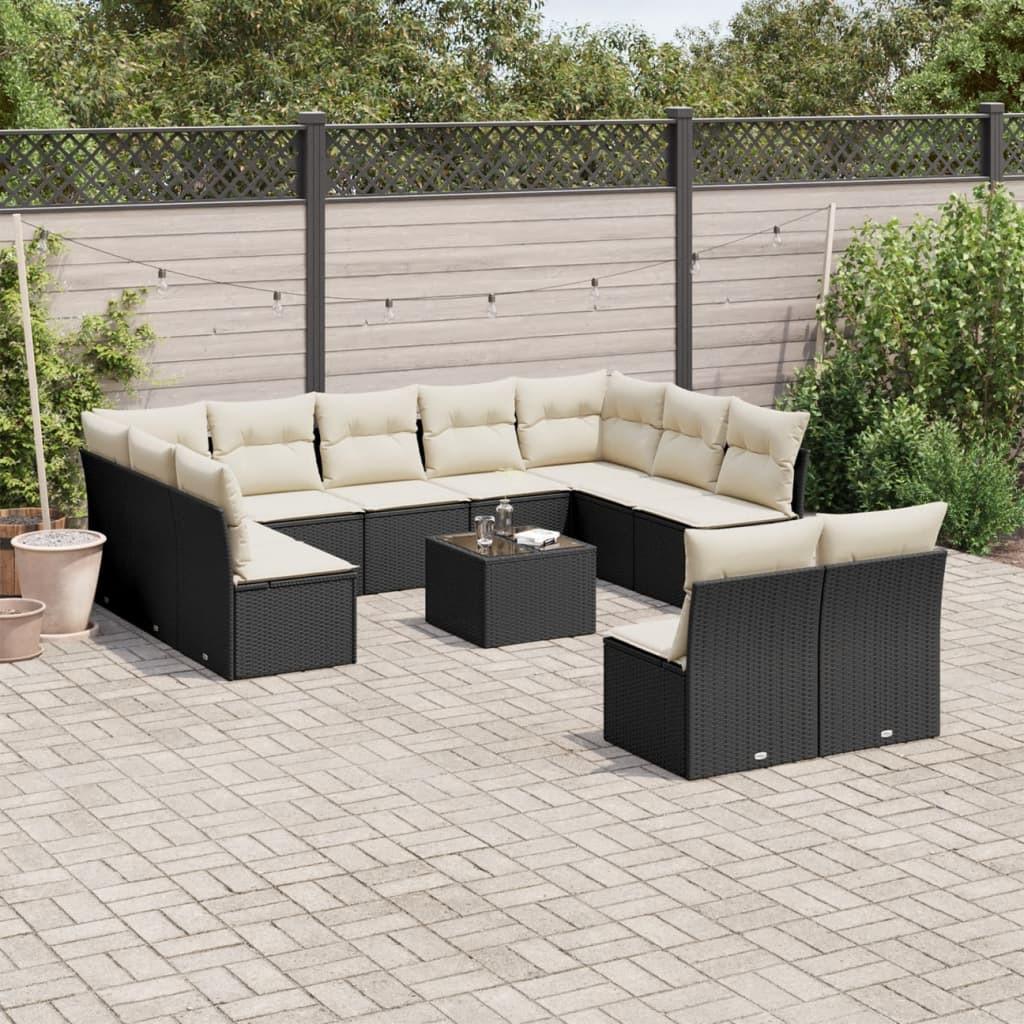 VidaXL set divano da giardino Polirattan  