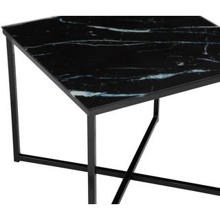 mutoni Table d&#039;appoint marbre noir 50x50  