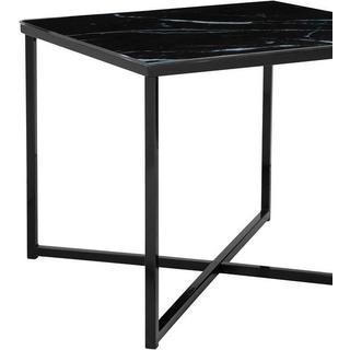 mutoni Table d&#039;appoint marbre noir 50x50  