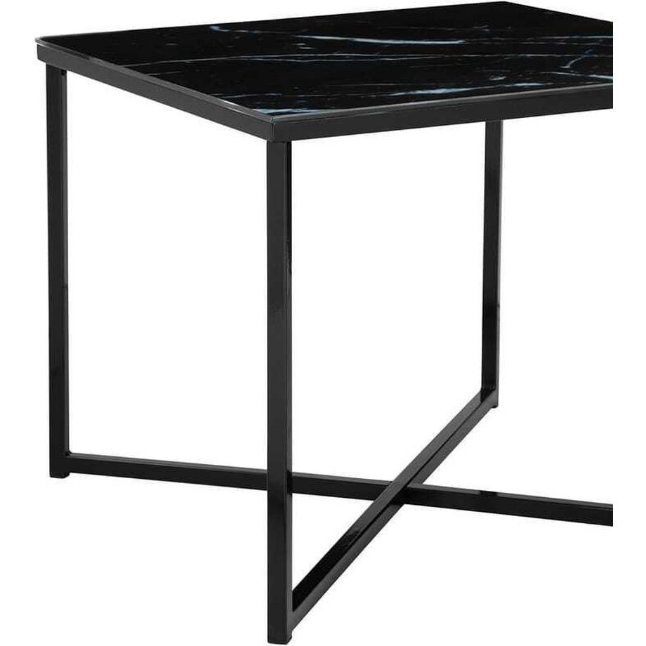 mutoni Table d&#039;appoint marbre noir 50x50  