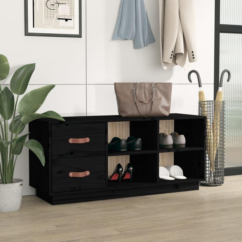 VidaXL Banc à chaussures bois  