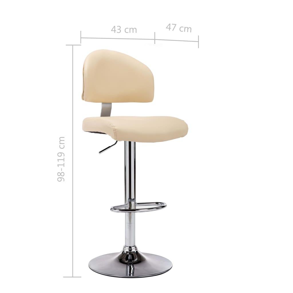 VidaXL Tabouret de bar cuir artificiel  