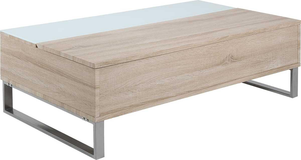 mutoni Table basse Sanders chêne blanc 110x60x35  