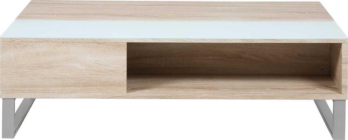 mutoni Table basse Sanders chêne blanc 110x60x35  