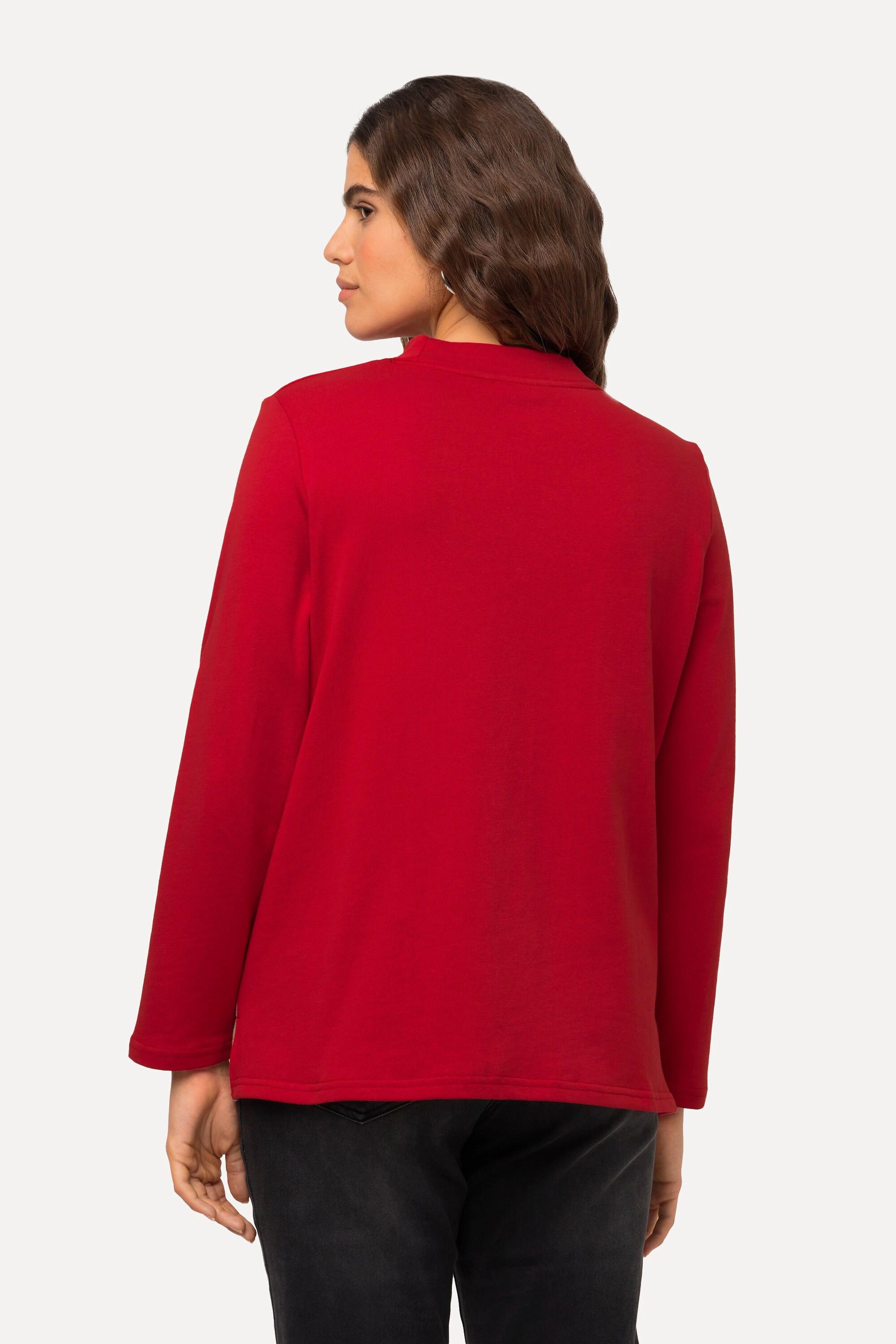 Ulla Popken  Sweat-shirt en A, col montant, manches longues salsa 