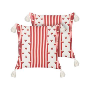 Lot de 2 coussins décoratifs en Coton Moderne BANKSIA