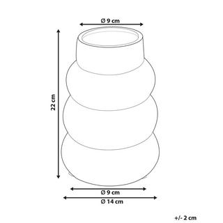 Beliani Blumenvase aus Steinzeug Skandinavisch PIREAS  