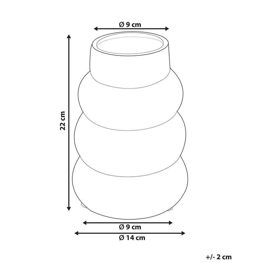 Beliani Vaso da fiori en Gres porcellanato  PIREAS  