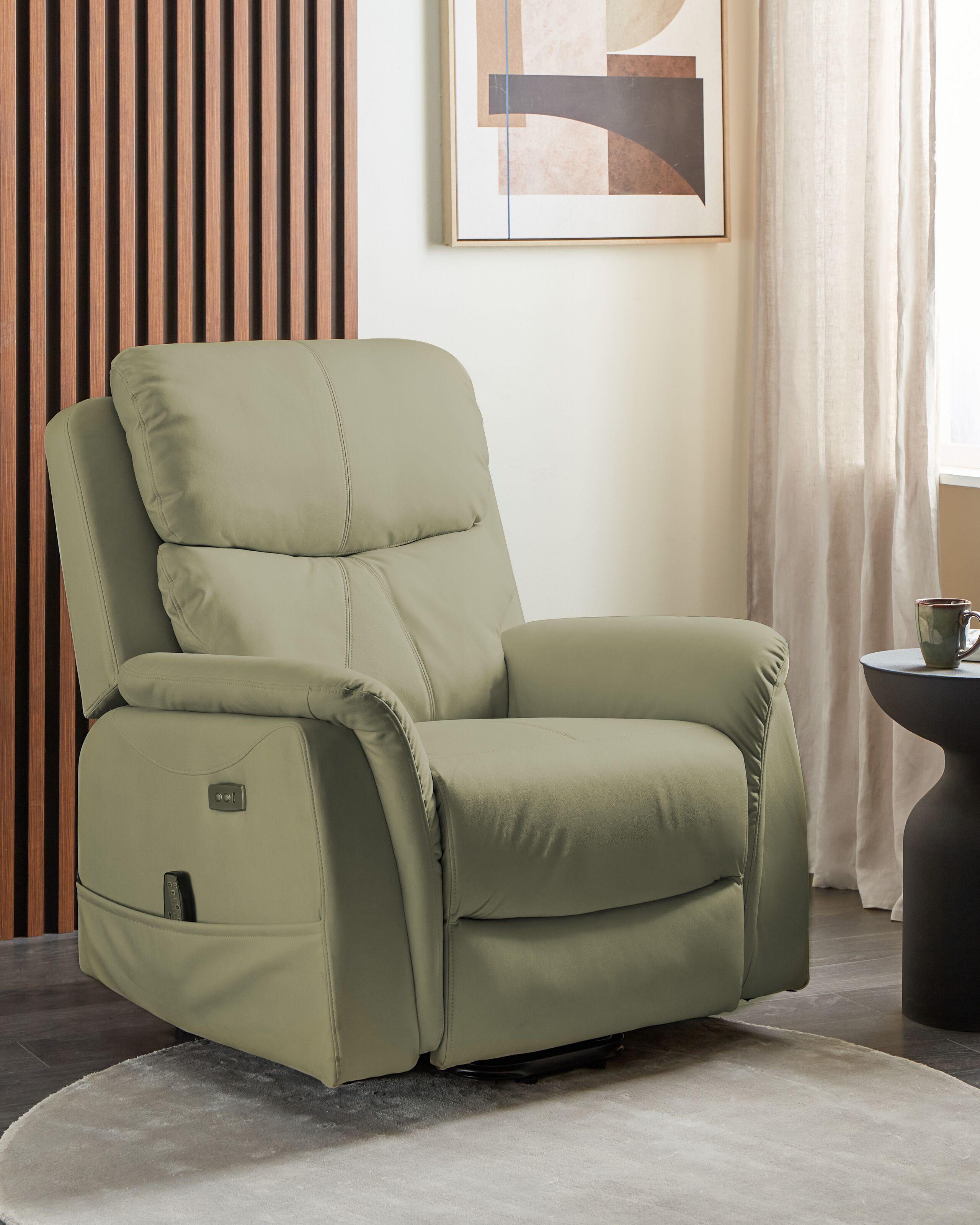 Beliani Fauteuil inclinable électrique en Cuir PU Moderne GLORIE  