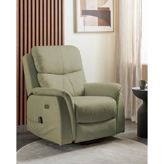 Beliani Fauteuil inclinable électrique en Cuir écologique vegan Moderne GLORIE  