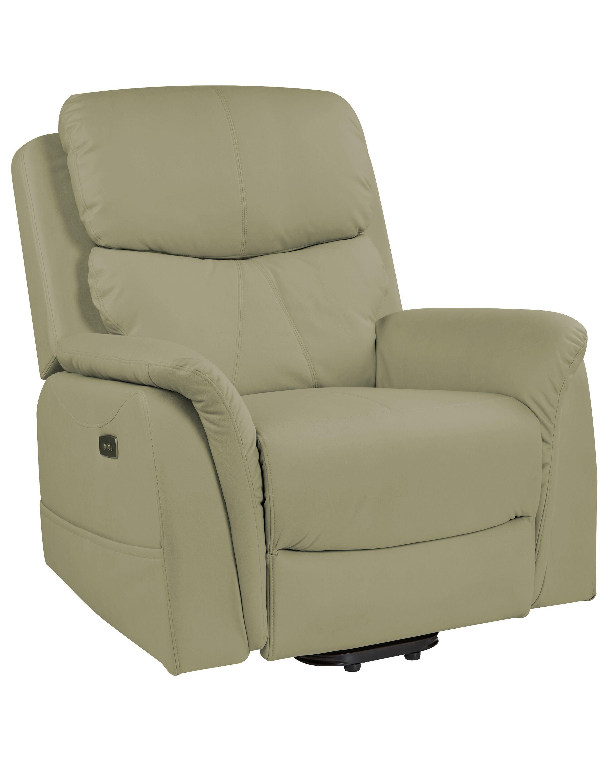 Beliani Fauteuil inclinable électrique en Cuir PU Moderne GLORIE  