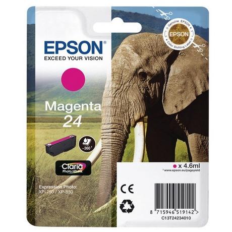 EPSON  Elephant Singlepack Magenta 24 Claria Photo HD Ink 