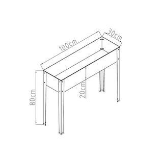 Vente-unique Fioriera su piedi L100 x P30 x H80 cm Acciaio Antracite - YGOS  