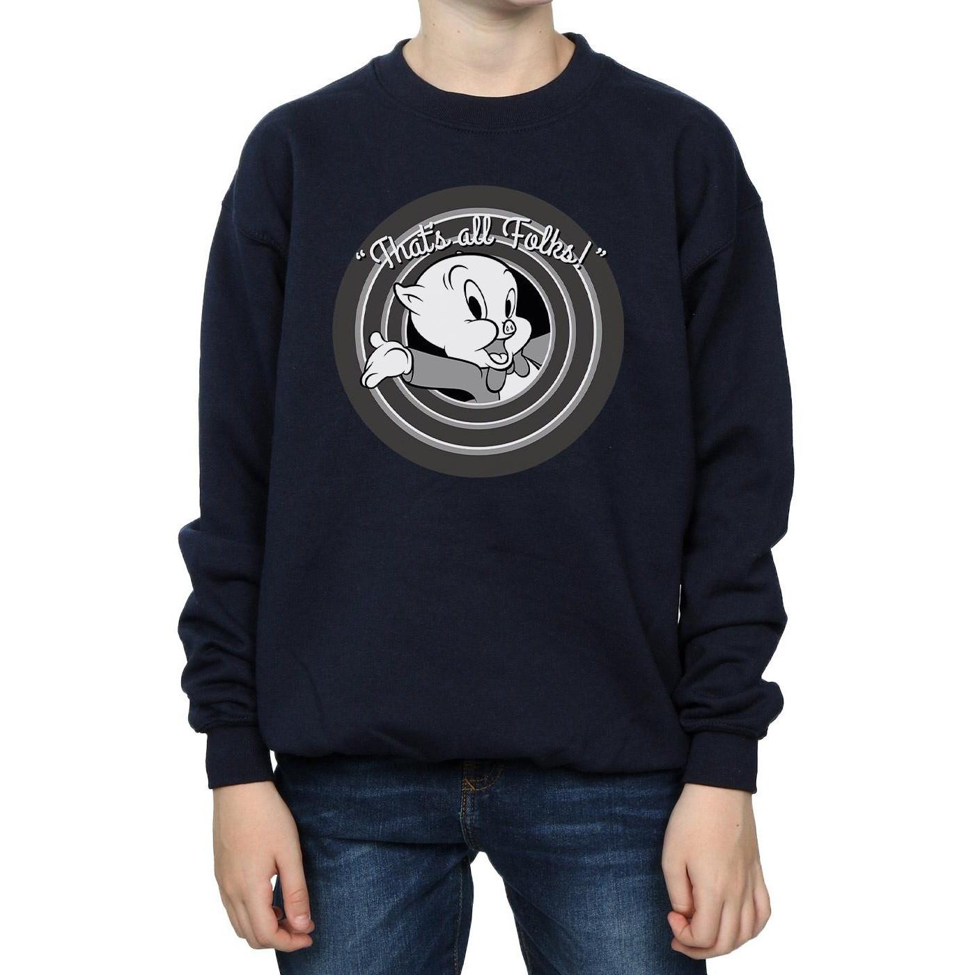 LOONEY TUNES  Porky Pig That´s All Folks Sweatshirt 