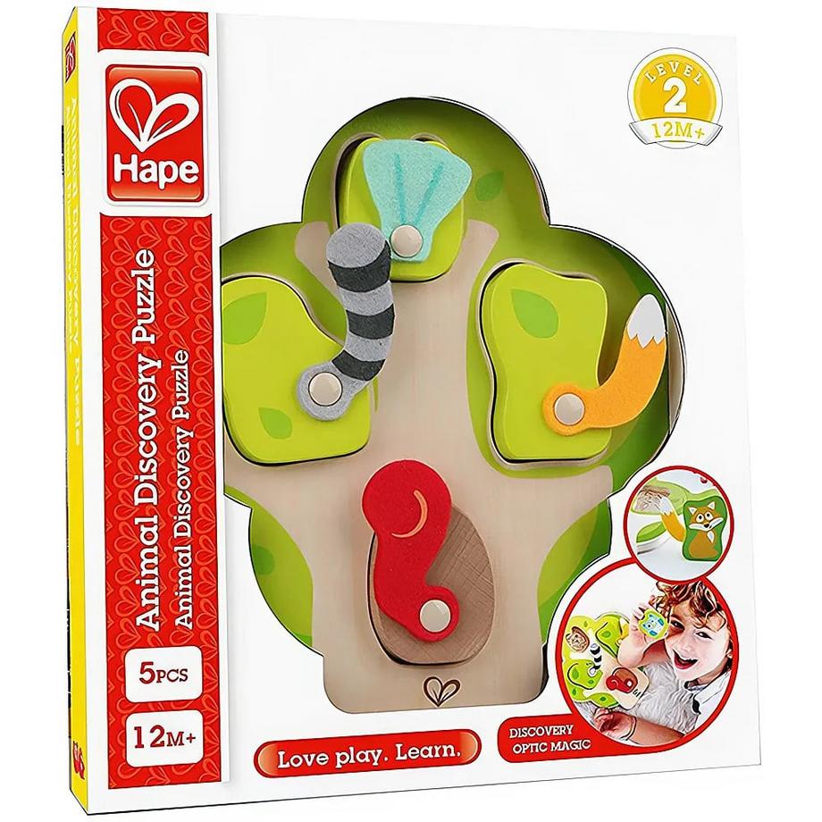 Hape  Puzzle Tier-Suchpuzzle (5Teile) 