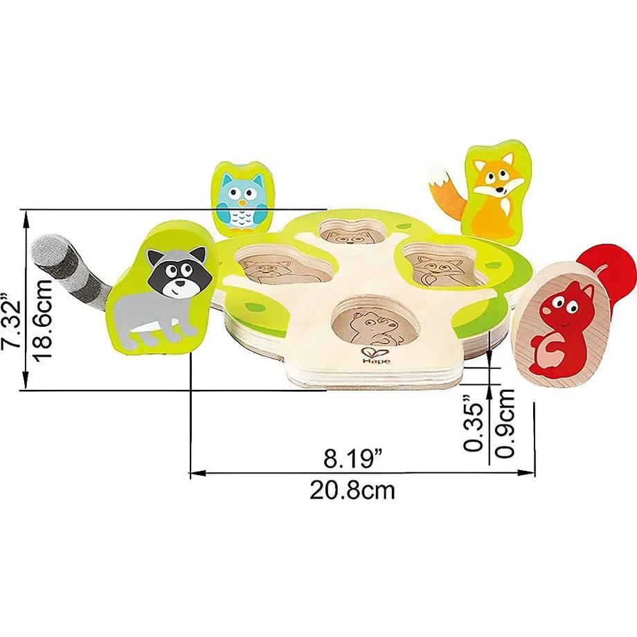 Hape  Puzzle Tier-Suchpuzzle (5Teile) 
