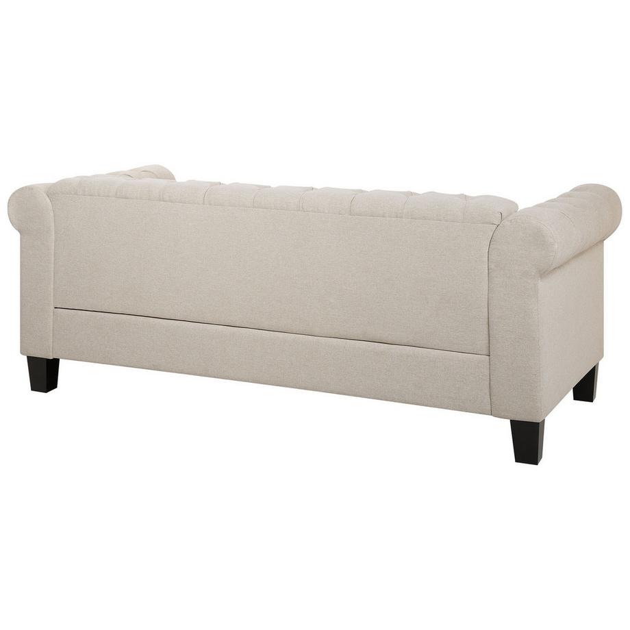 Beliani Canapé 3 places en Tissu Industriel CHESTERFIELD  