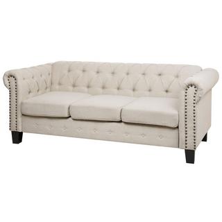 Beliani Canapé 3 places en Polyester Industriel CHESTERFIELD  